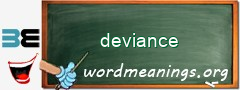 WordMeaning blackboard for deviance
